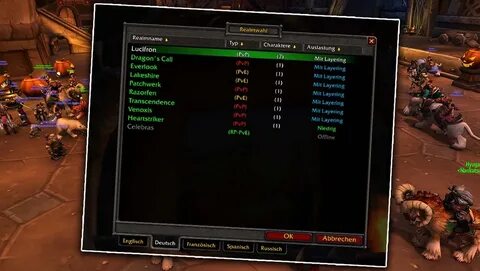 Wow servers