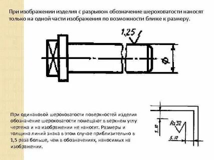 Размерные линии с обрывом