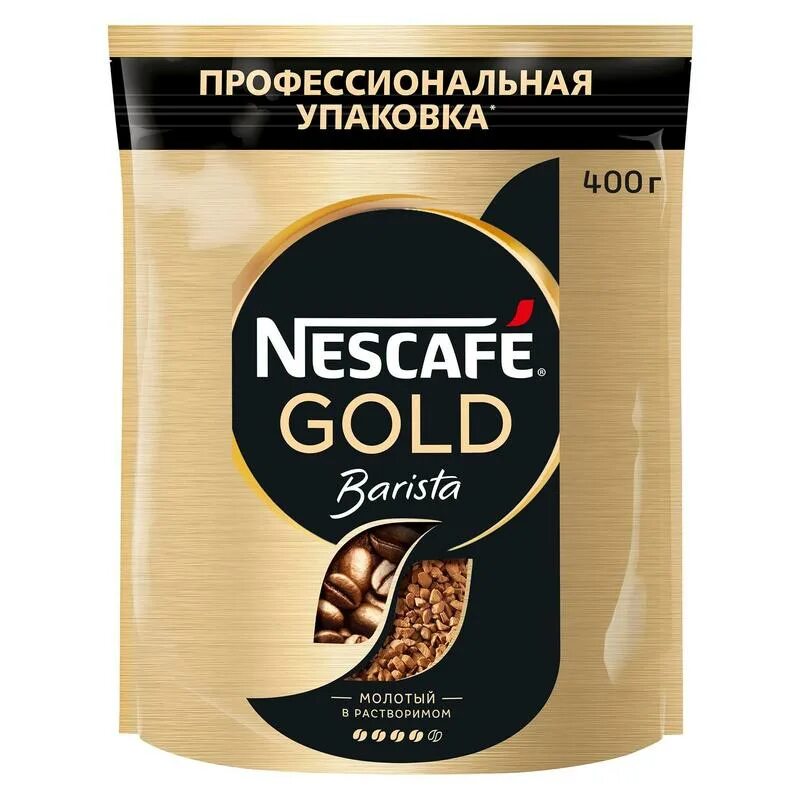 Нескафе бариста цена. Nescafe Gold Barista 400. Nescafe Barista 400гр. Кофе растворимый Нескафе Голд бариста 400 гр. Нескафе Голд пакет 400гр.