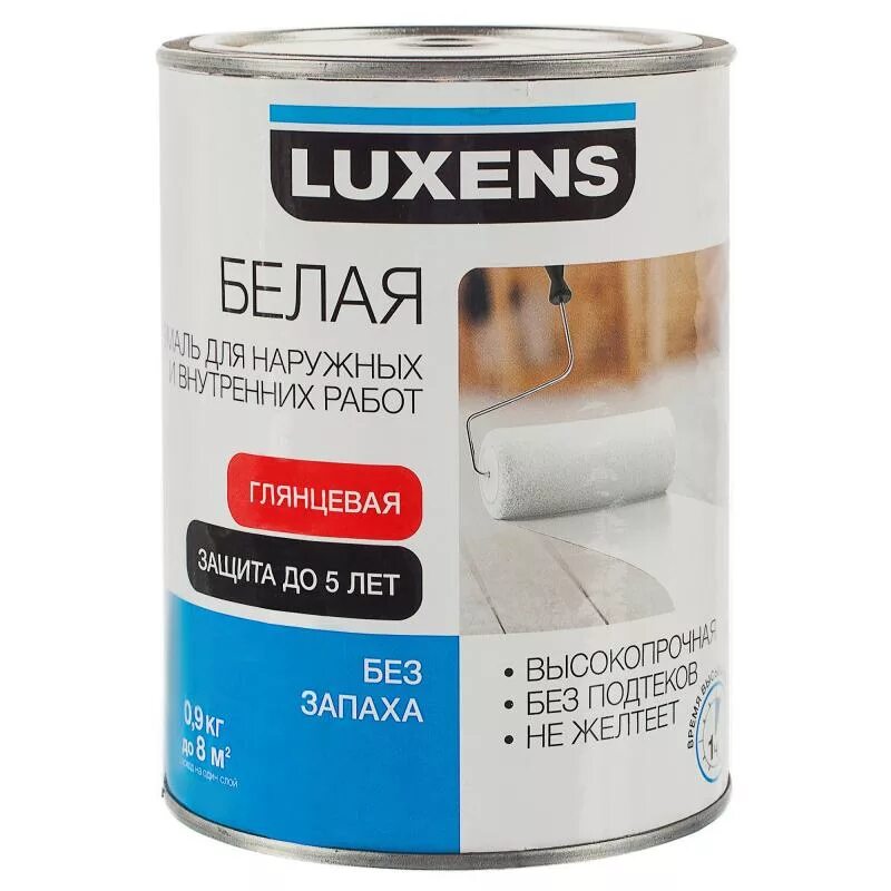 Цена глянцевой краски. Эмаль для окон Luxens цвет белый 0.9 кг. Luxens краска матовая. Эмаль Luxens глянцевая цвет белый 9 кг. Luxens эмаль акриловая глянцевая.