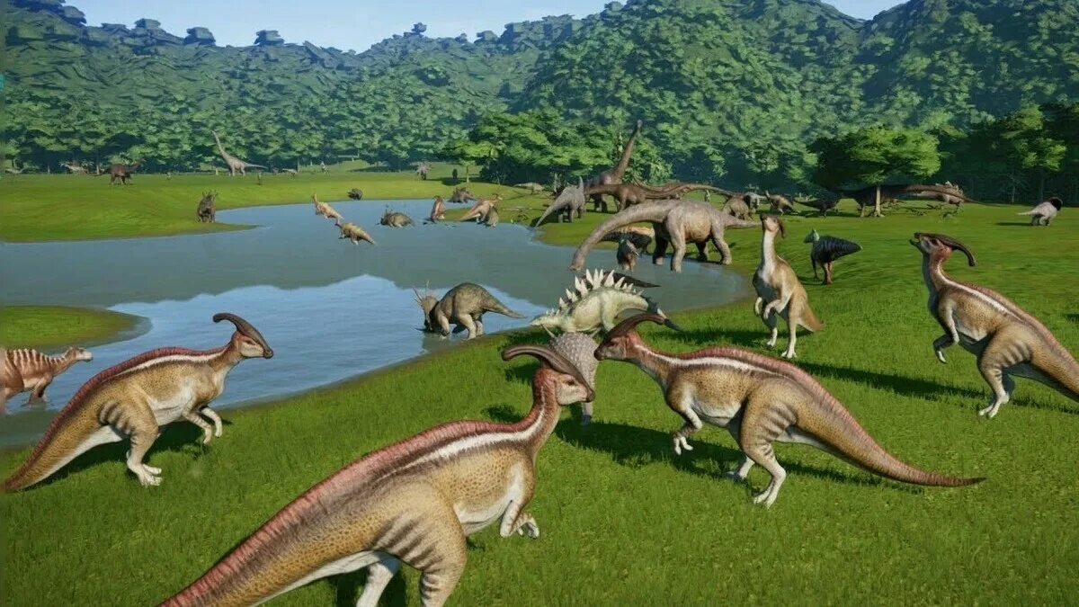 Паразауролоф парк Юрского. Jurassic World Evolution травоядные динозавры. Паразауролоф Jurassic World Evolution. Гадрозавр мир Юрского периода. Урок мир динозавров
