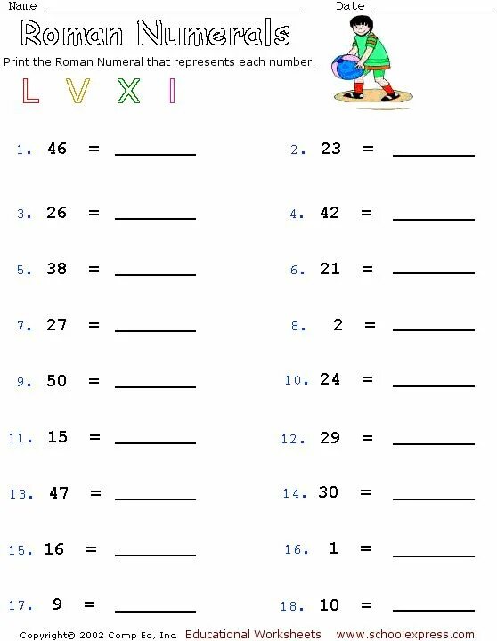 Say the following numerals