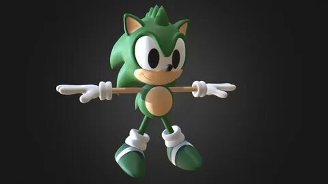 Bootleg Sonic: Ogórki Sonic - Download Free 3D model by Detexki99.