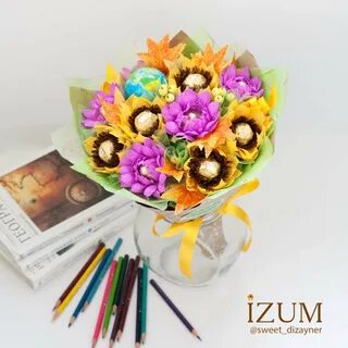 Мини букет учителю