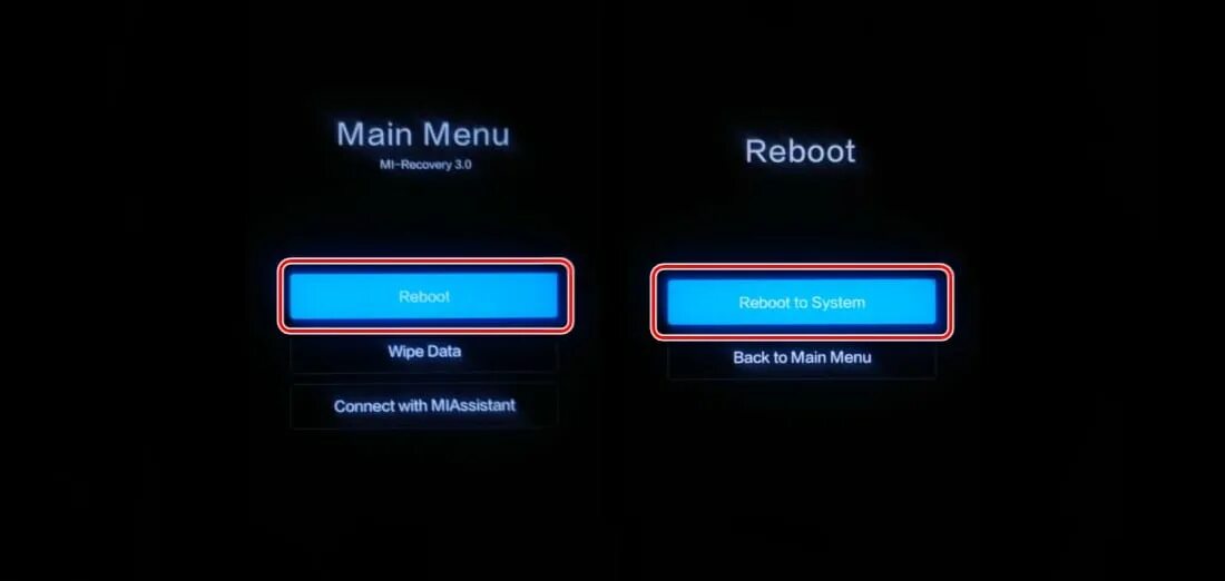 На экране телефона появился main menu. Меню Ксиаоми Reboot. Wipe data меню. Меню Reboot wipe data. Рекавери меню Xiaomi.