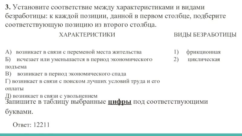 ЕГЭ. Задания по блоку экономика