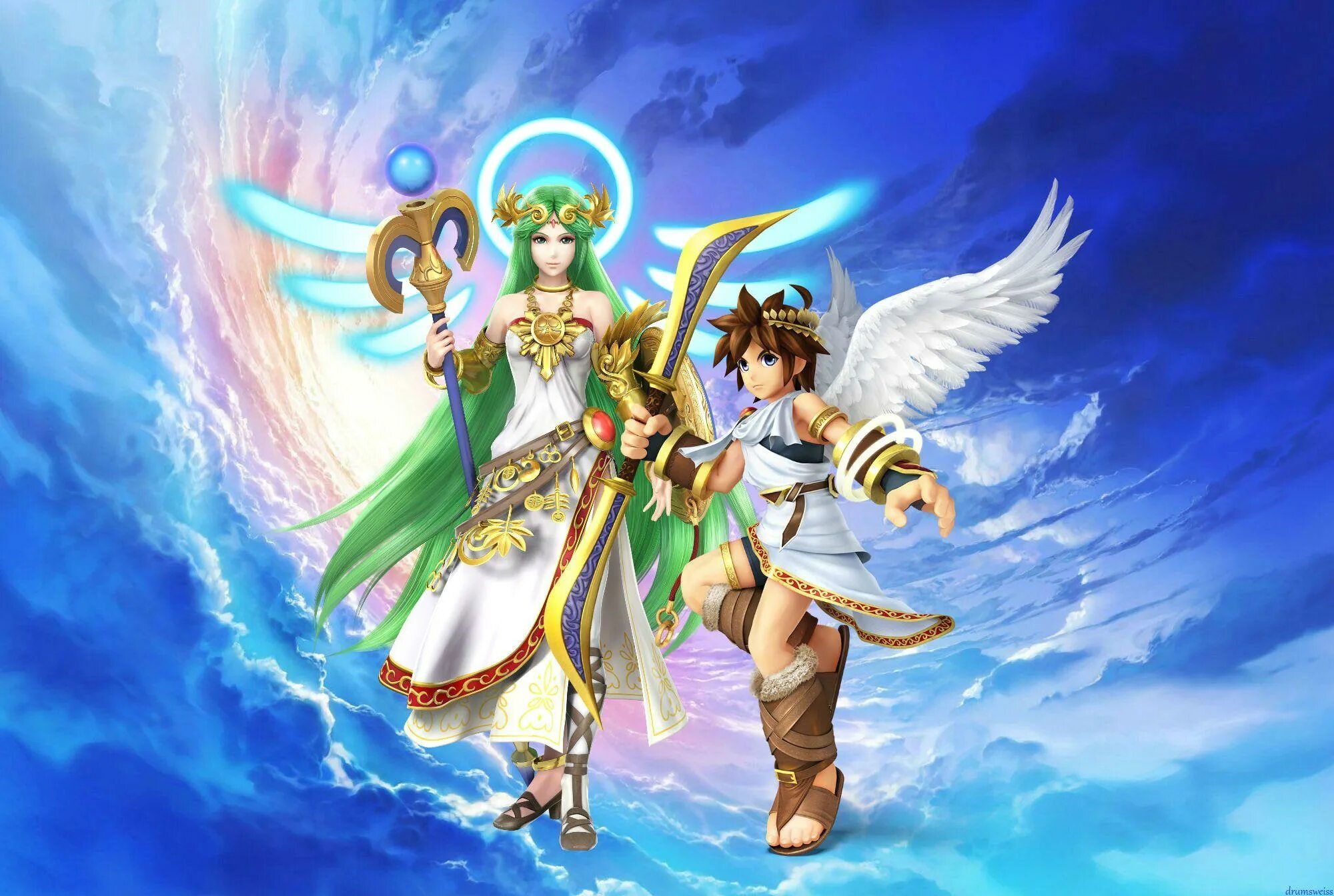 Kid icarus. Kid Icarus Palutena и Pit. Lady Palutena. Pit x Palutena. Icarus.. Kid Icarus Palutena.