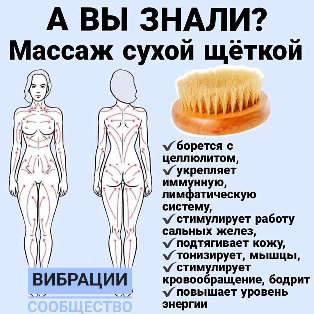 Как пользоваться щеткой для сухого массажа. Схема массажа сухой щеткой. правила сухого массажа щеткой. схема сухого массажа щеткой для тела. щётка для сухого массажа описание.