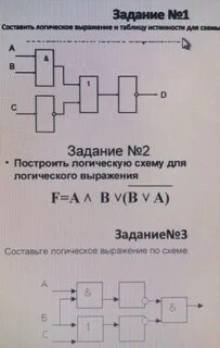 Заполнить таблицу истинности соответствующую заданной логической схеме