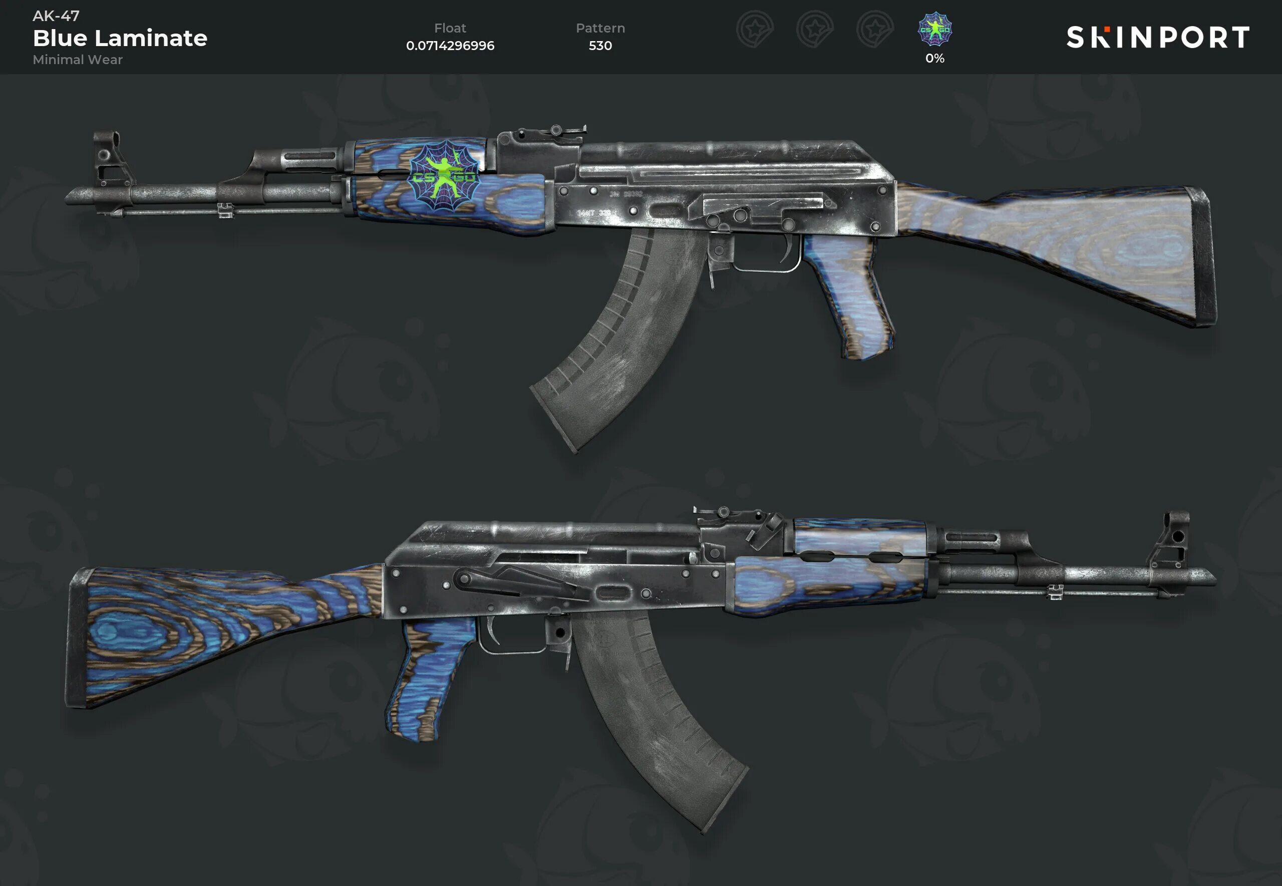 АК 47 Blue Laminate. Blue Laminate CS go AK. AK-47 | синий глянец. AK 47 Laminate. Ak 47 minimal wear