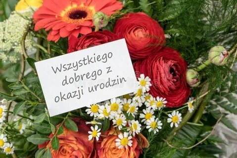 Открытка с днем рождения на польском языке