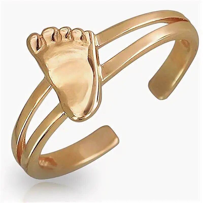 Кольцо золотое ножка