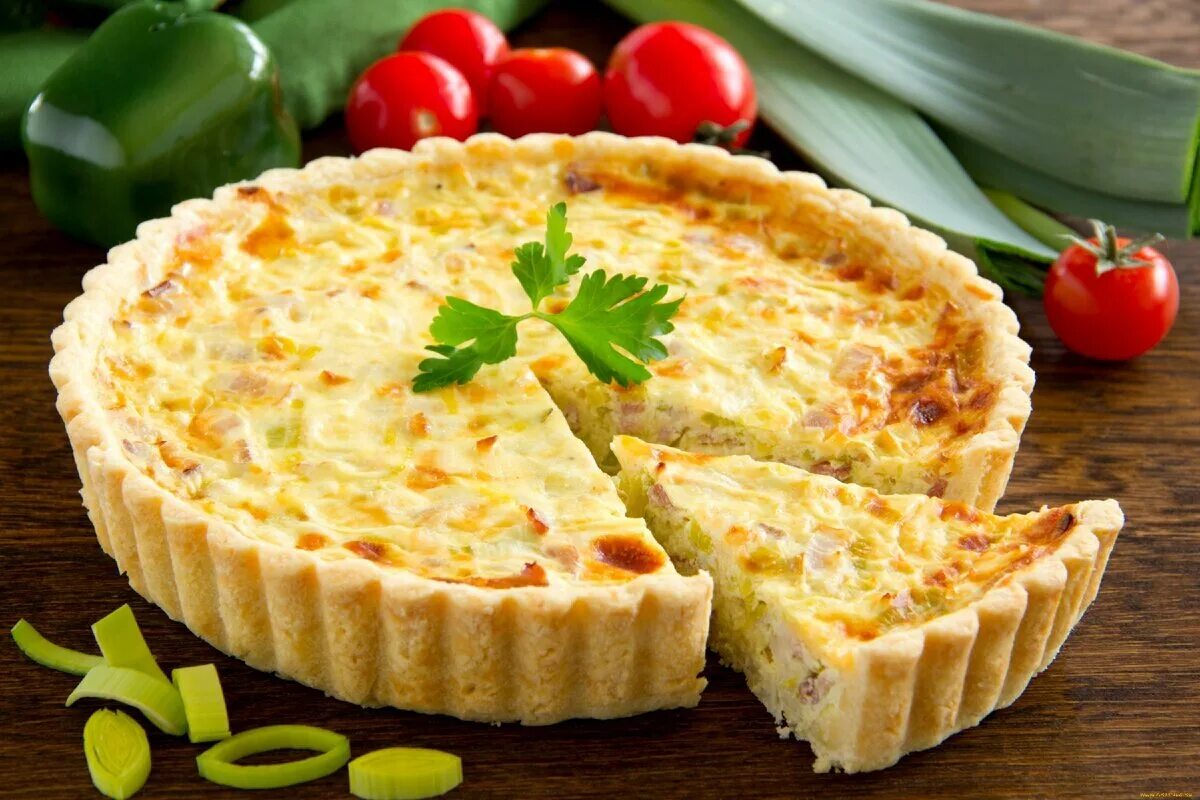 КИШ Лорен. КИШ Лорен (Quiche Lorraine). Французский пирог КИШ Лорен. КИШ Лорен с грибами.