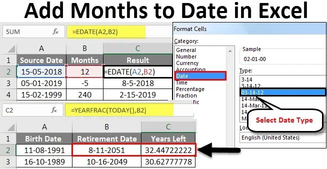 Datetime month. Excel add 1 month. Функция Edate в excel на русском. Добавить месяцы к дате. To Date.