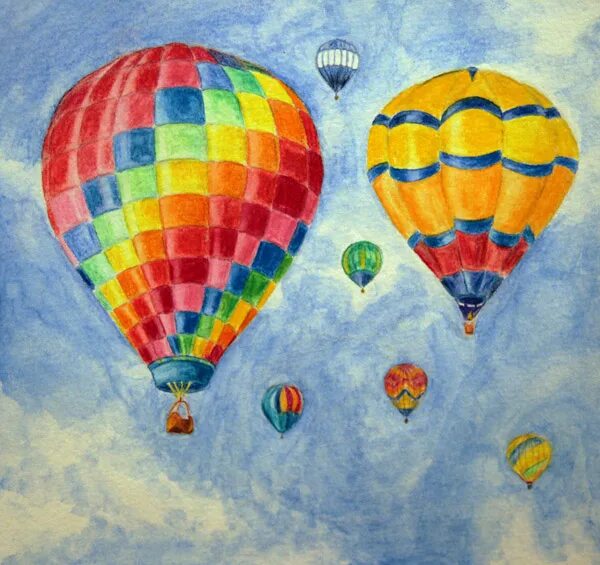 Рисуем воздушными шарами. Рисование воздушные шары. Рисование на воздушном шаре. Воздушный шар гуашью. Воздушный шар цветными карандашами.