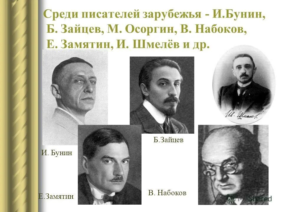 Писатели зарубежья. Писатели русского зарубежья. Эмигрантская литература представители. Писатели эмигранты 20 века.