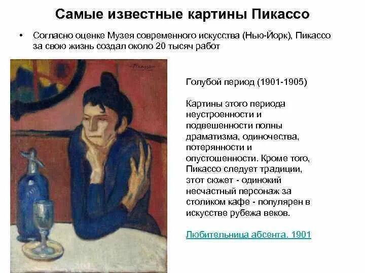 Пикассо увековечил любительницу этого напитка. Пикассо увековечил любительницу этого напитка