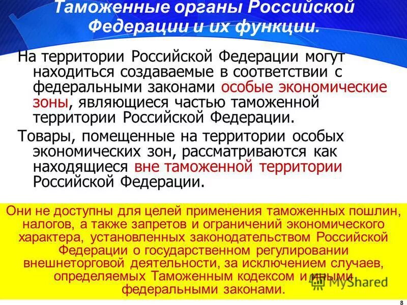 Хозяйственную деятельность на территории российской. 116-ФЗ ОЭЗ. Таможенная территория РФ. Закон о СЭЗ. Таможенная территория страны это.