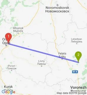 Расстояние до ливен