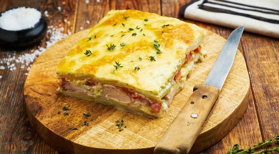 Пирог с грудинкой