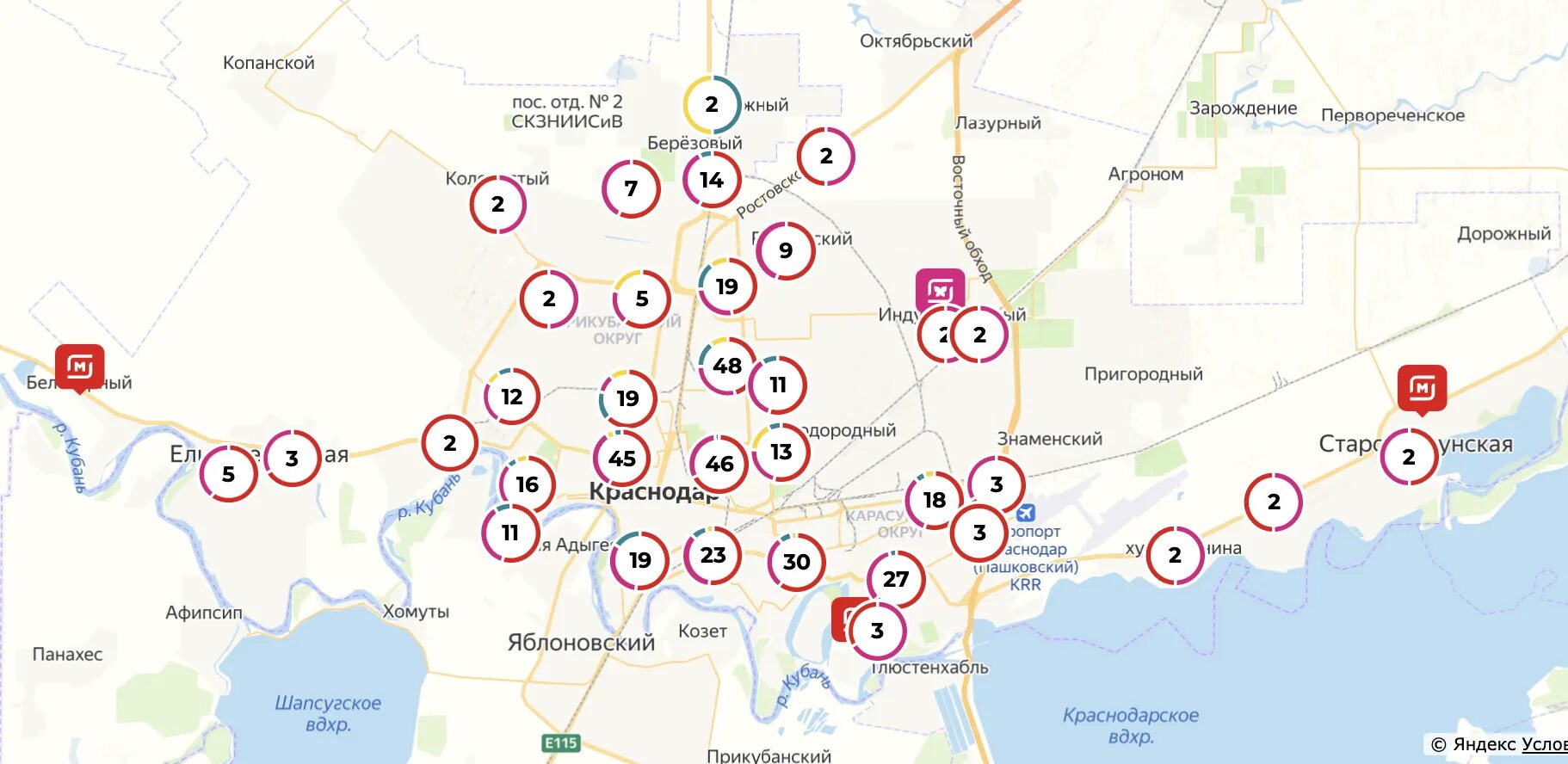 Сеть магнит по округам. Магазины магнит на карте России. Количество магнитов в Краснодаре. Брянская 8 магнит Краснодар на карте. Магнит адреса магазинов в москве на карте