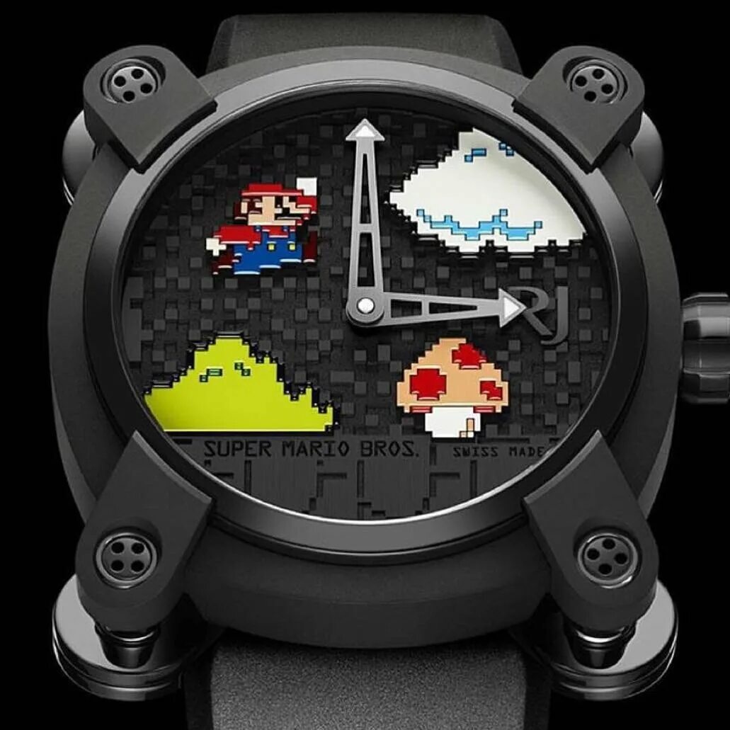 Включи гонки на часах. Romain Jerome Mario. Часы Марио. Супер часы. Игра часы.