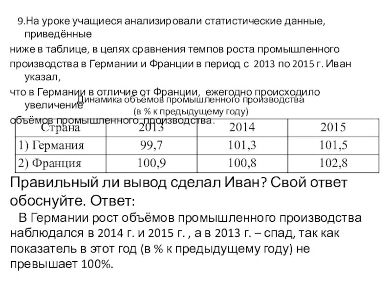 На уроке учащиеся анализировали статистические данные впр