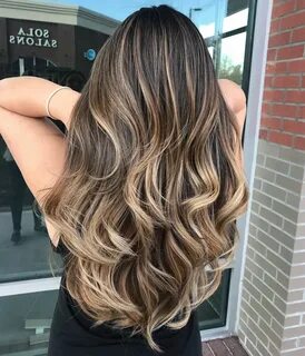 окрашивание волос балаяж на темные длинные волосы