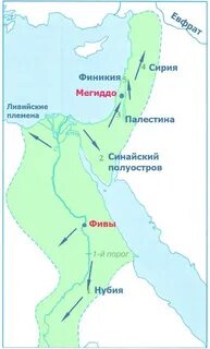 Завоевательные походы египетских фараонов контурная карта