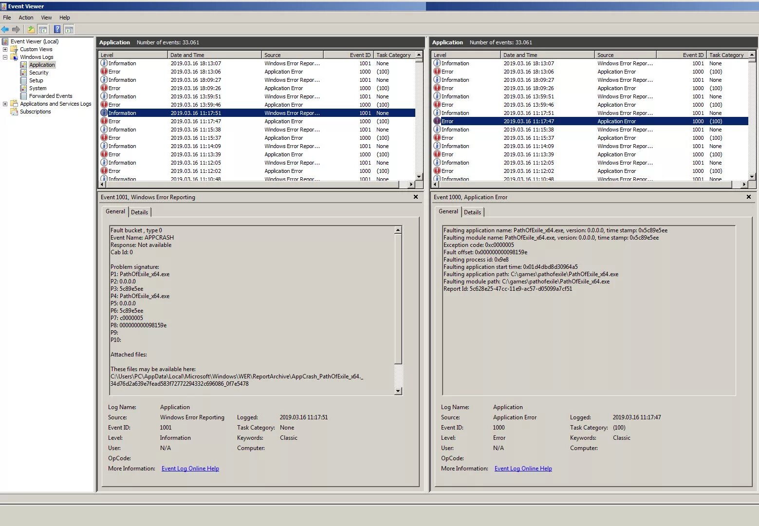 Windows Error reporting. Пример записи ошибки Windows Error reporting. Ошибка Report problem. Код события 1001. Error reporting 1