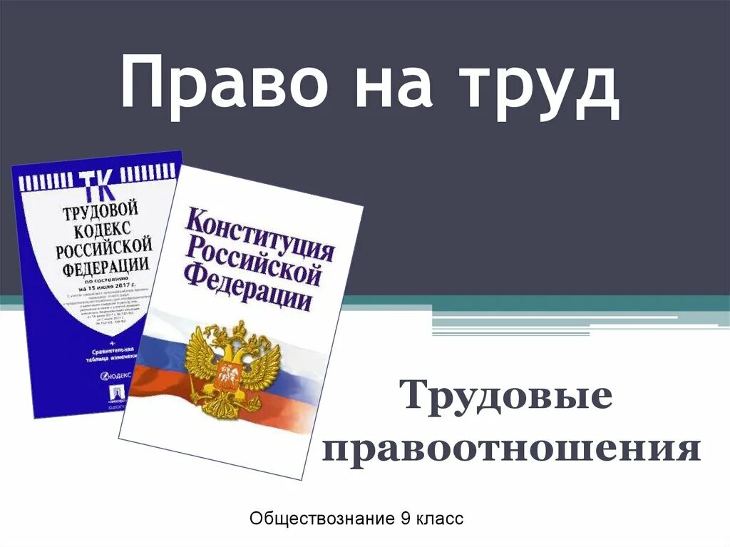 Право на труд трудовые правоотношения. Трудовые правоотношения презентация. Право на труд презентация. Трудовое право 9 класс.