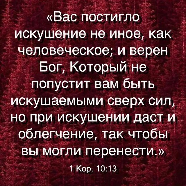 Вас постигло искушение. Вас постигло искушение не иное как человеческое. Библия вас постигло искушение не иное как человеческое. При искушении даст и облегчение. Слово искушенная