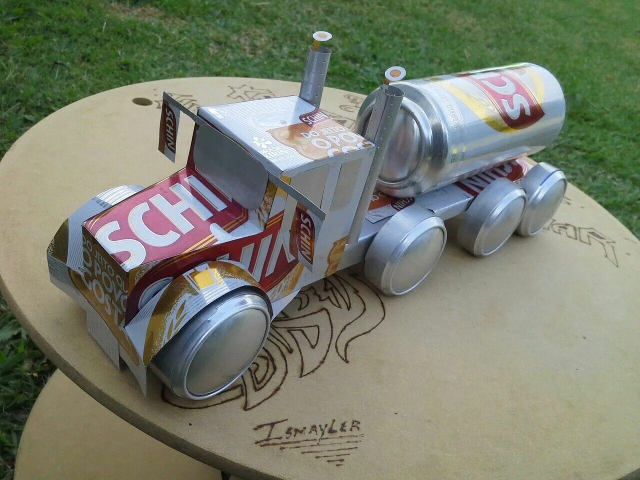 что можно сделать из пивной. украшения из жестяных банок. горелка из консервной банки. мотоцикл из жестяной банки. светильник из пивной кружки.