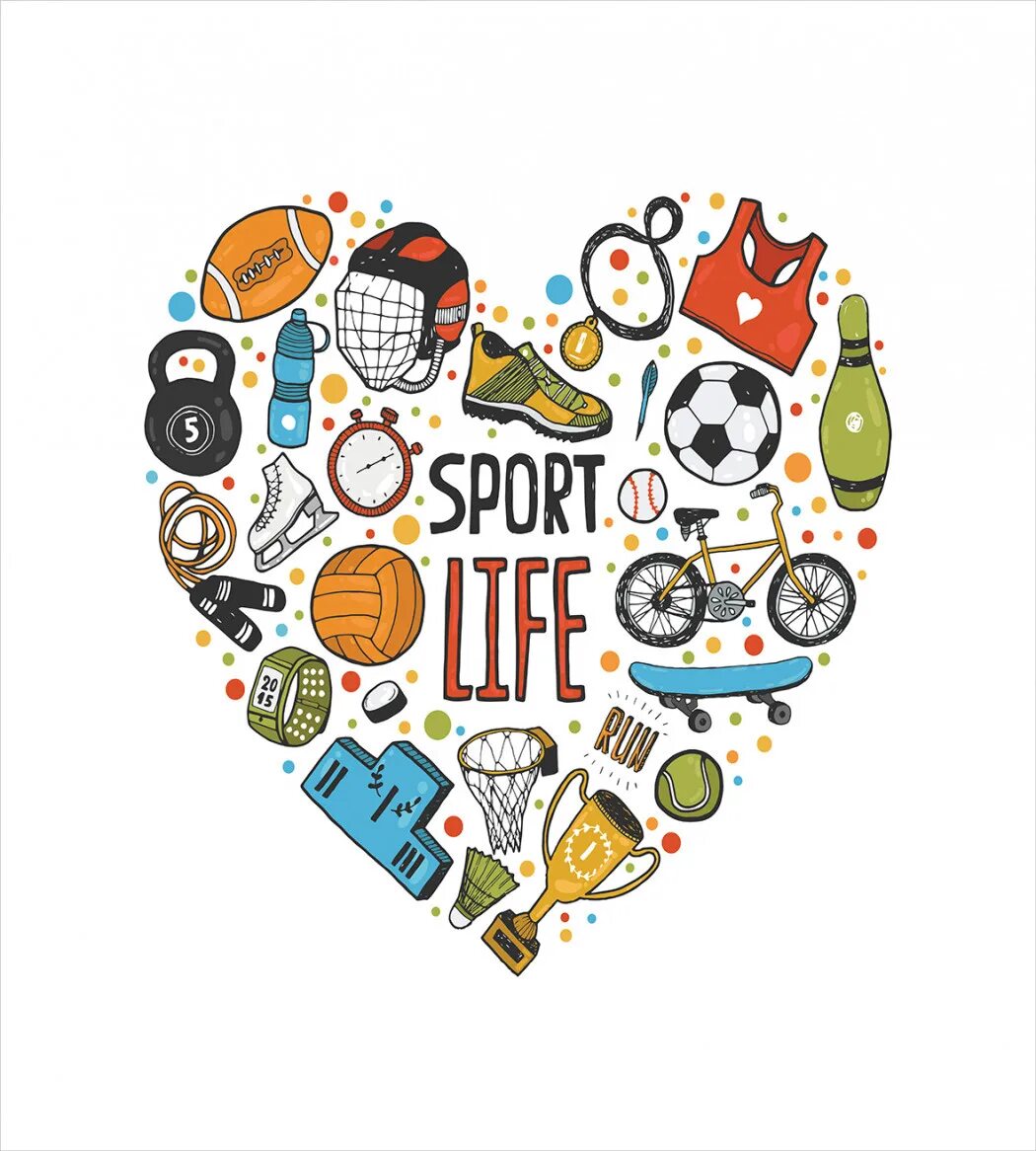 Sport in heart. Sport in heart. Сердце спорт рисунок. Здоровое сердце. Стикеры увлечения.