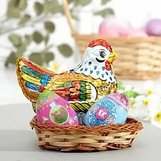 Шоколадная курица с яйцами