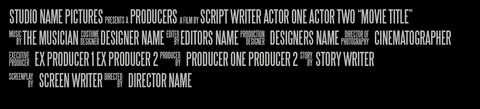 Movie credits