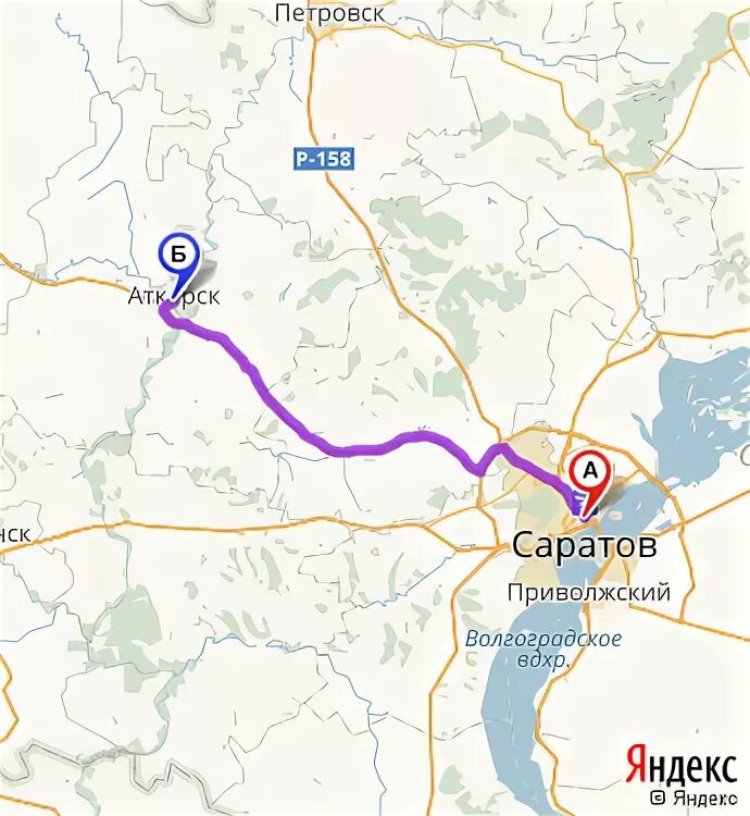 Сколько км от аткарска до