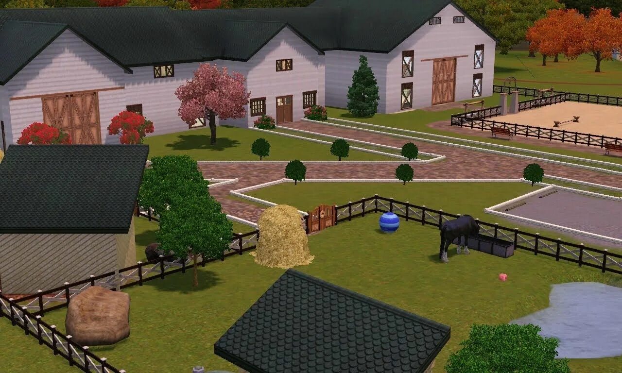 Симс 4 конюшня. SIMS 3 конюшня. Симс 4 Конное ранчо. Ранчо с конюшней для симс 3.