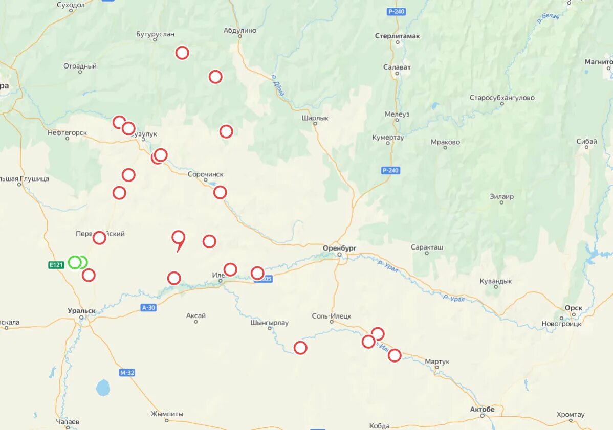 Карта илек. Оренбург на карте урала. интерактивная карта.