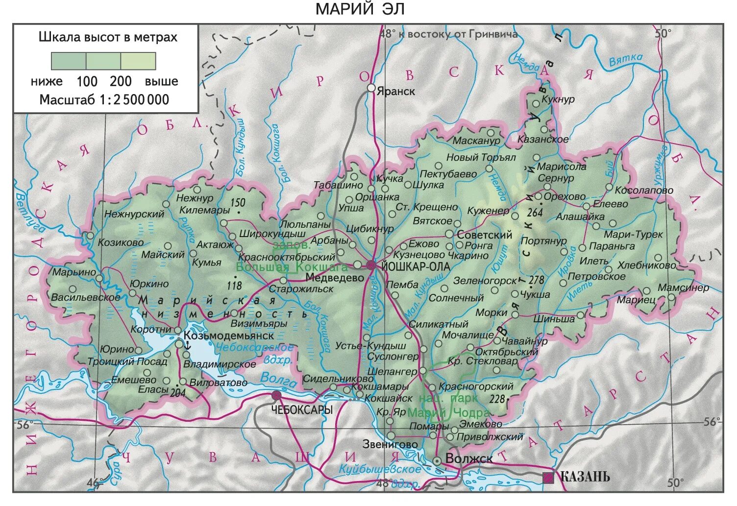 Mari el gov ru web. Карта России Марий Эл Йошкар-Ола. Республика мариэл на карте. Марий Эл административный центр. Карта Марий Эл с городами.