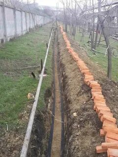 Укладка кабеля в траншею
