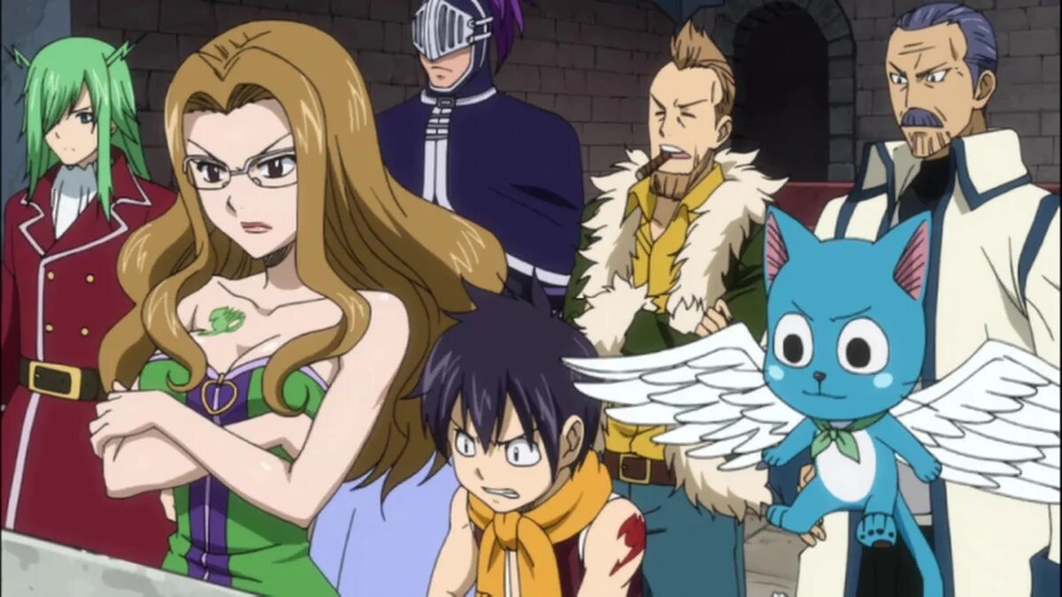 Хвост феи лаки олиэтта. Fairy tail эфирион. Хвост феи на арене. Хвост феи команда нацу. Нацу люси и хэппи.