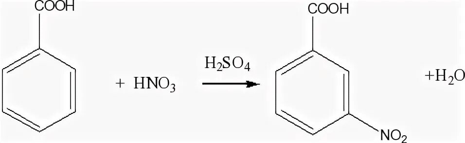 Бензойная кислота hno3 h2so4. Бензойная кислота и азотная кислота в присутствии серной. Бензойная кислота со смесью азотной и серной кислот. Бензойная кислота и азотная кислота реакция.