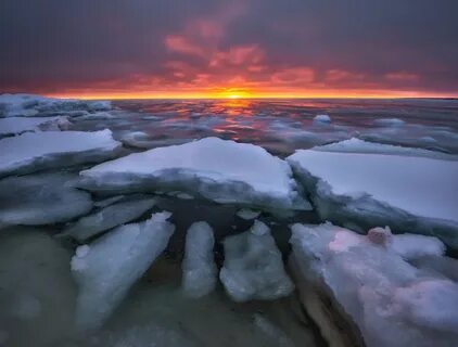 Состояние белого моря зимой