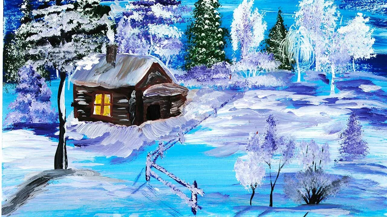 Как нарисовать зимний дом. Зимний домик гуашью. зимний домик рисунок гуашью. зимний пейзаж рисунок гуашью с домиком. правополушарное рисование зимний домик.
