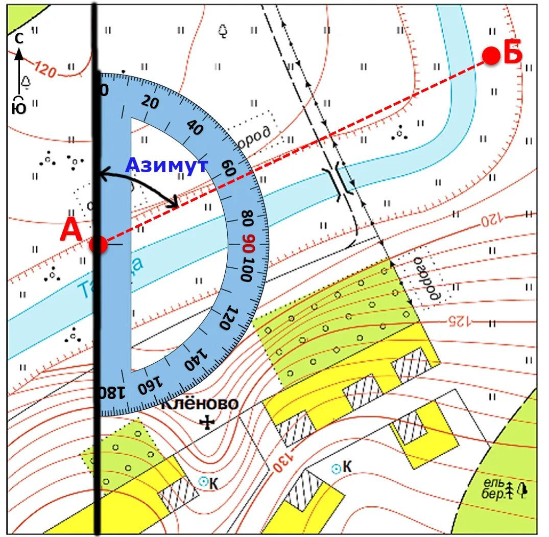 Азимут 170 градусов. Азимут карта топографической карте. Как определить Азимут на топографической карте 6 класс география. Азимут 260 градусов.
