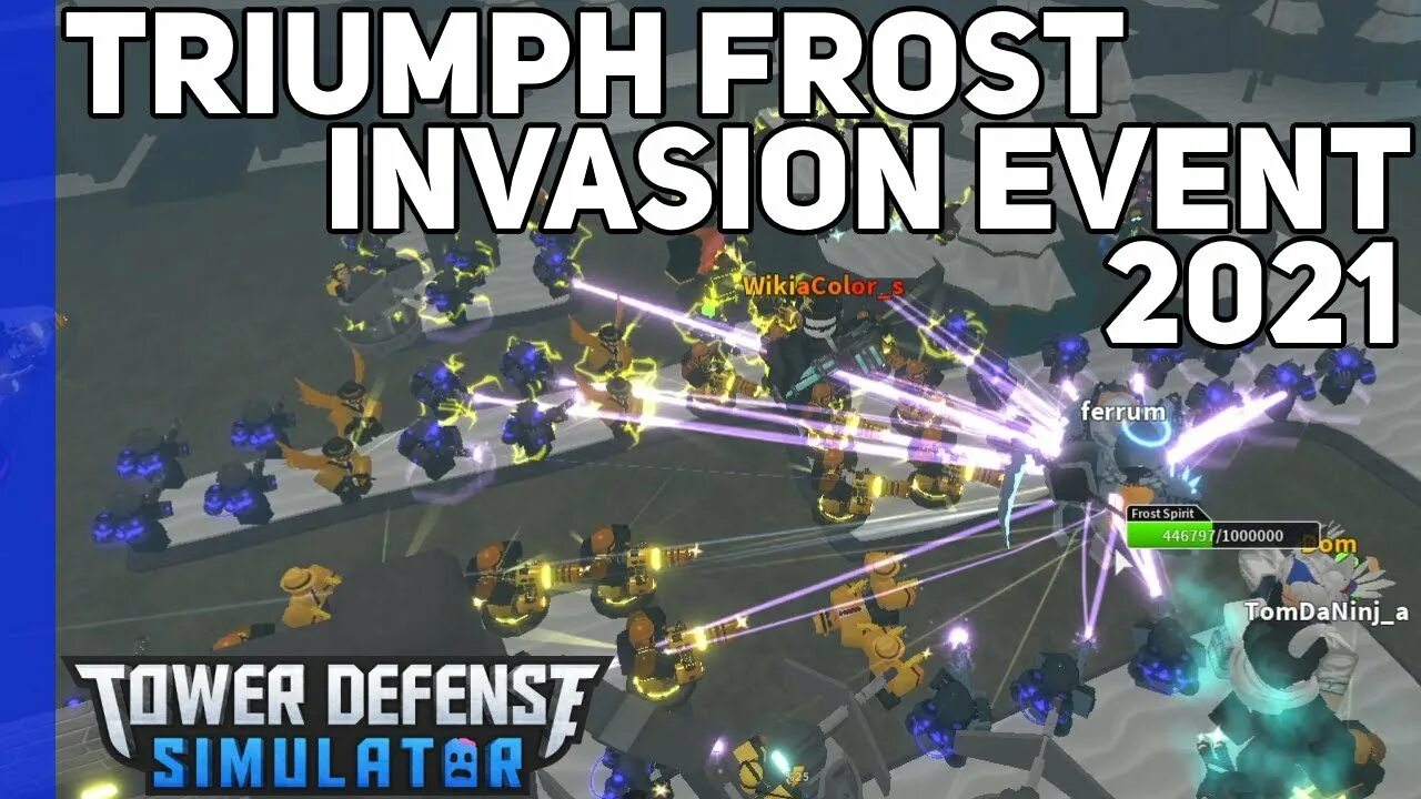 Ивент башни. Frost invasion. tds frost invasion. tower defense simulator triumph. тавер дефенс симулятор ивент который похож на новый events морозой луной.