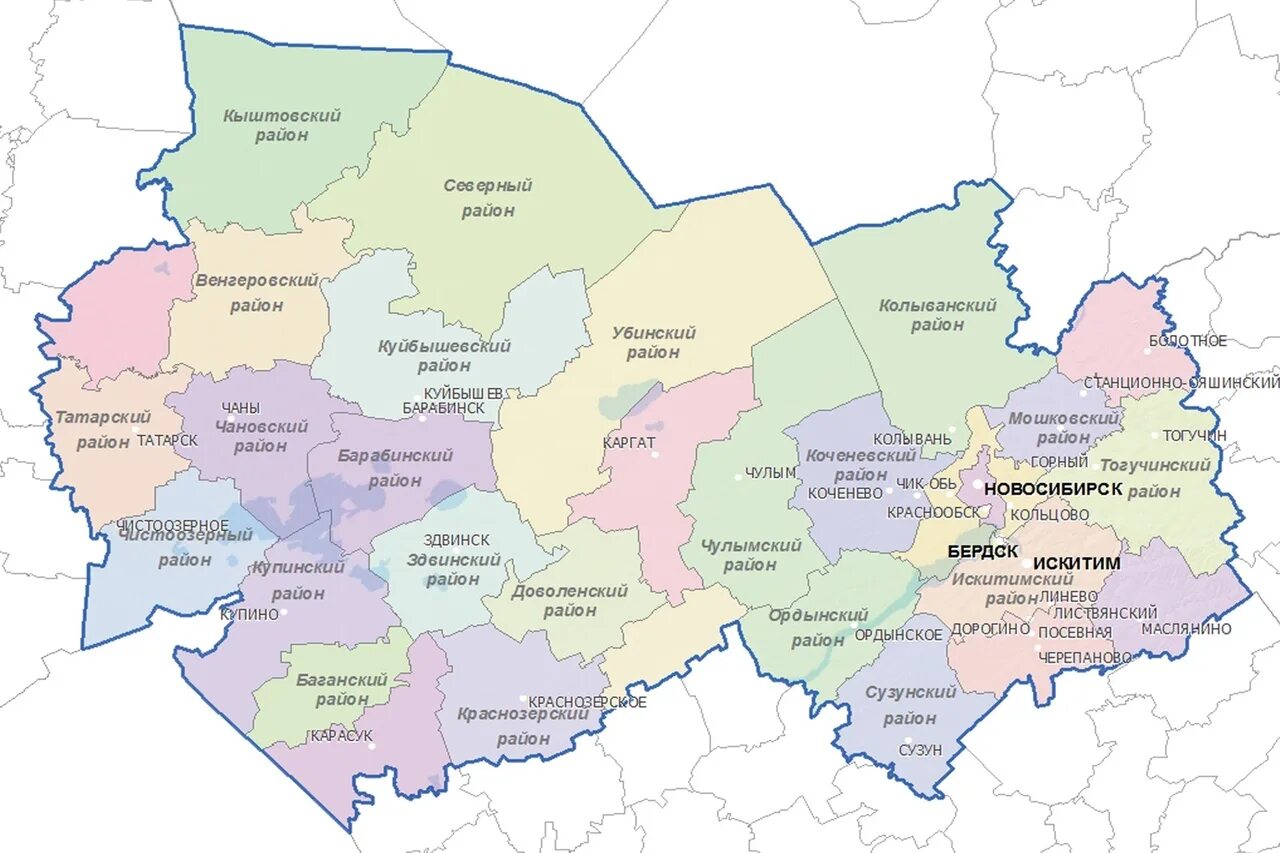 Новосибирская обл карта районов. Карта Новосибирской области с районами. Карта районов Новосибирской области с районами. Карта Новосибирской области по районам.