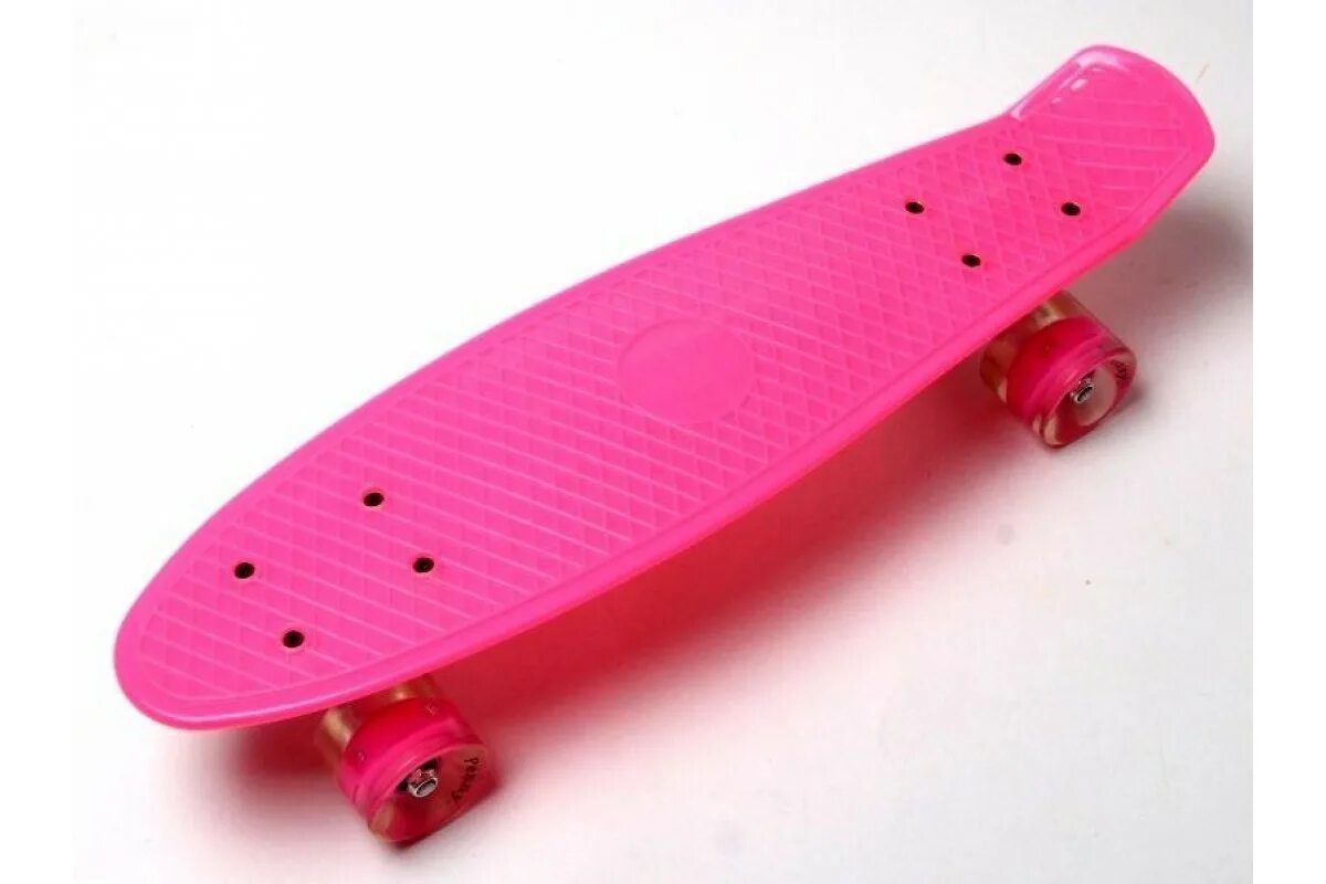 Розовые скейты. Скейтборд пенни розовый. Пенеборд розовый. Пенни борд 22*6". Пенни борд розовый со светящимися колёсами.