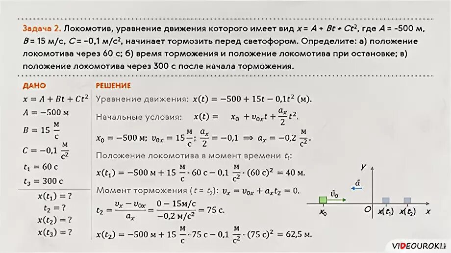 Мотоциклист движется прямолинейно